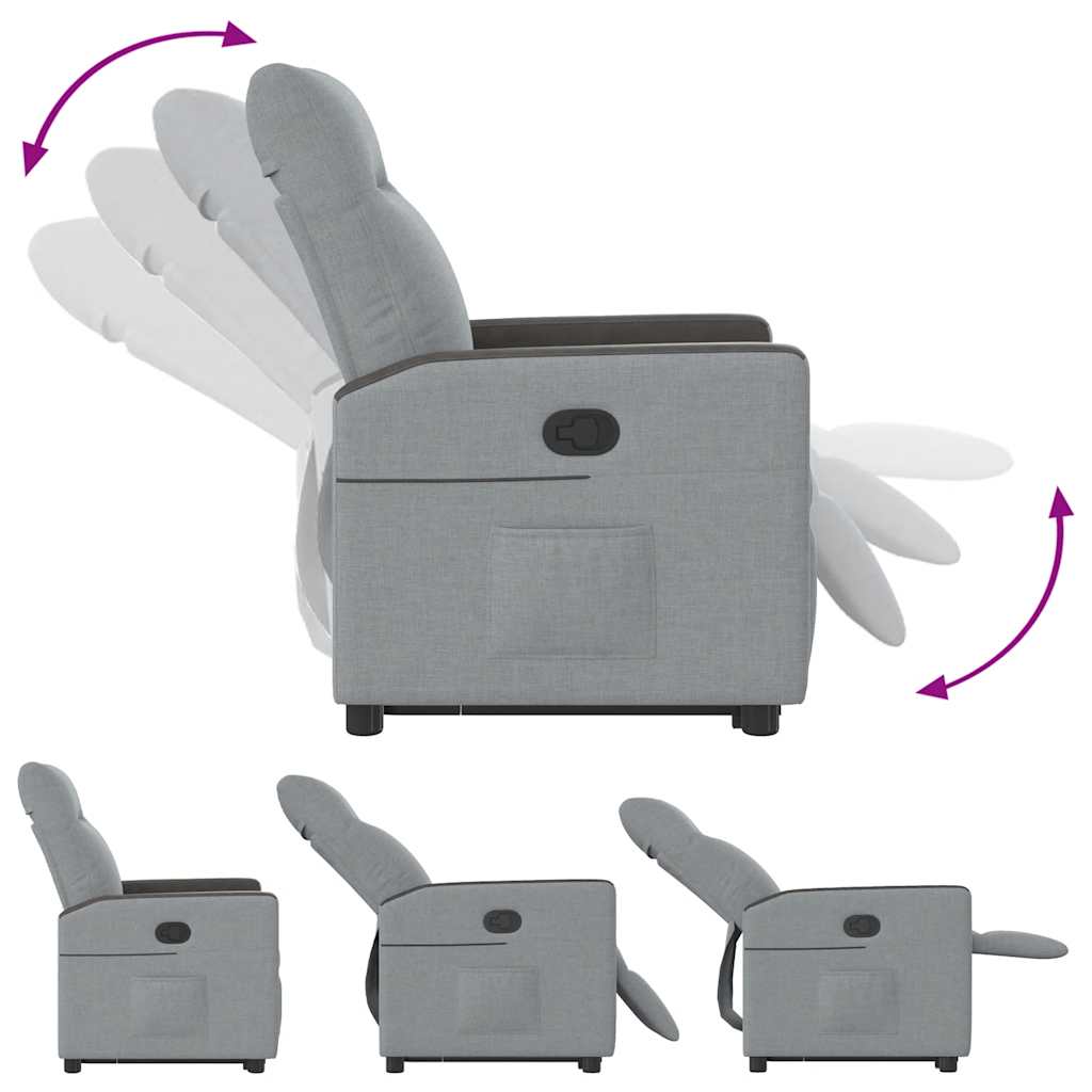 Fauteuil inclinable Gris clair Tissu - XIOS