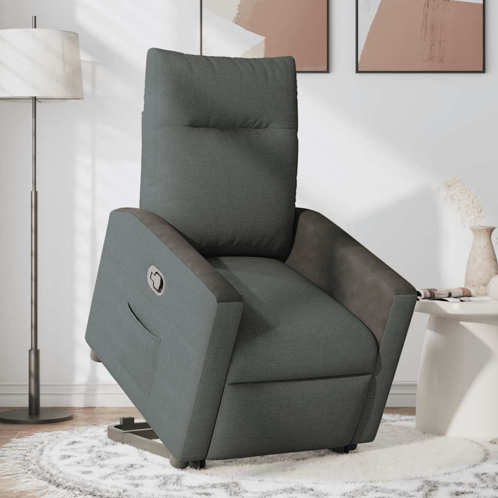 Fauteuil inclinable Gris foncé Tissu - XIOS