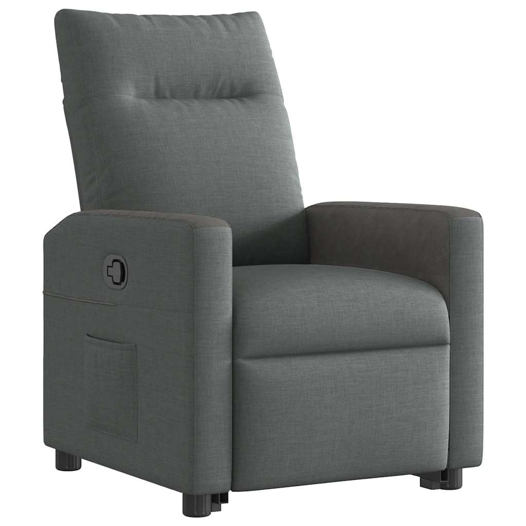 Fauteuil inclinable Gris foncé Tissu - XIOS