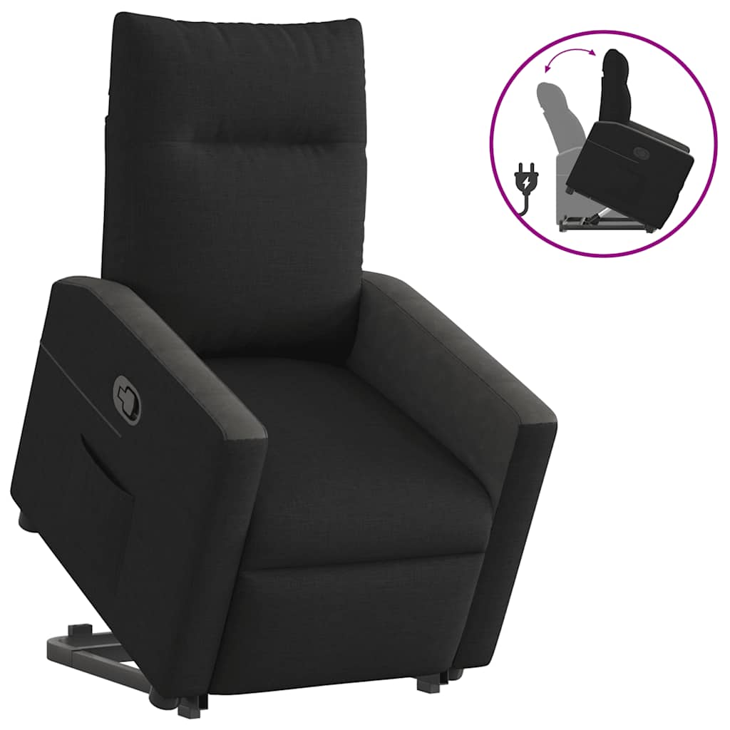 Fauteuil inclinable noir tissu - XIOS