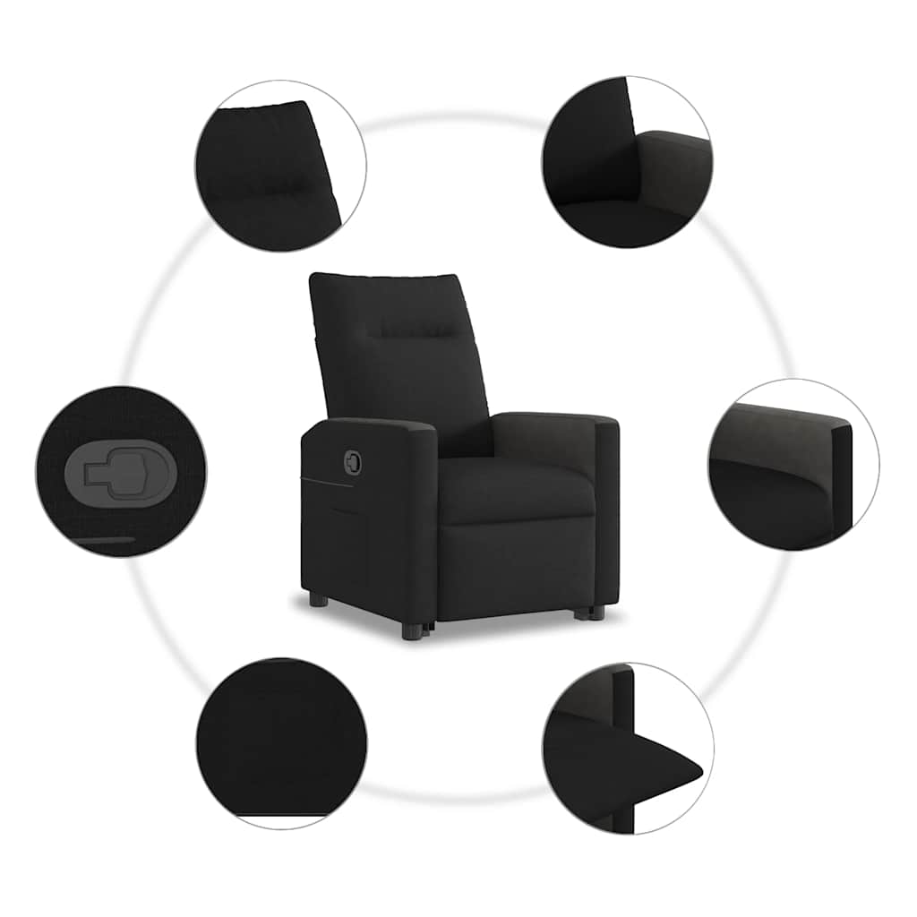 Fauteuil inclinable noir tissu - XIOS