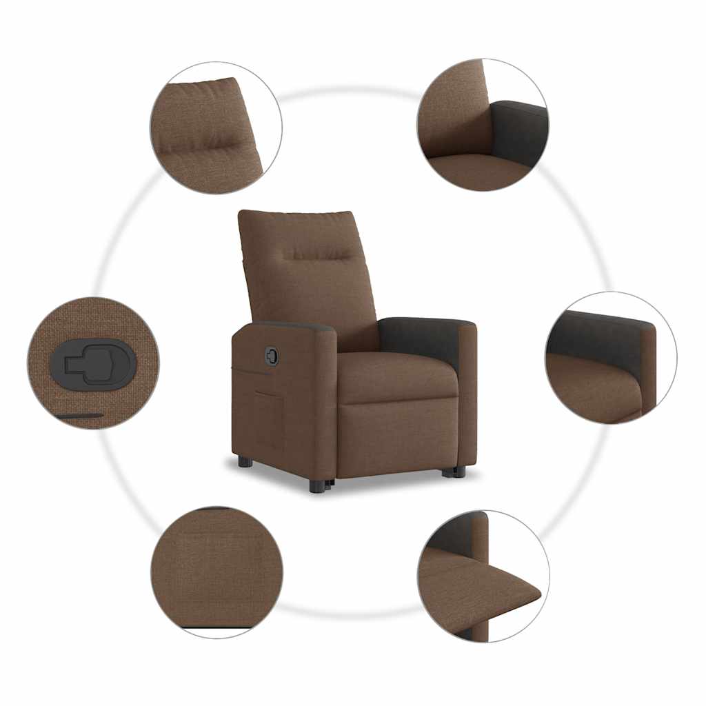 Fauteuil inclinable Marron Tissu