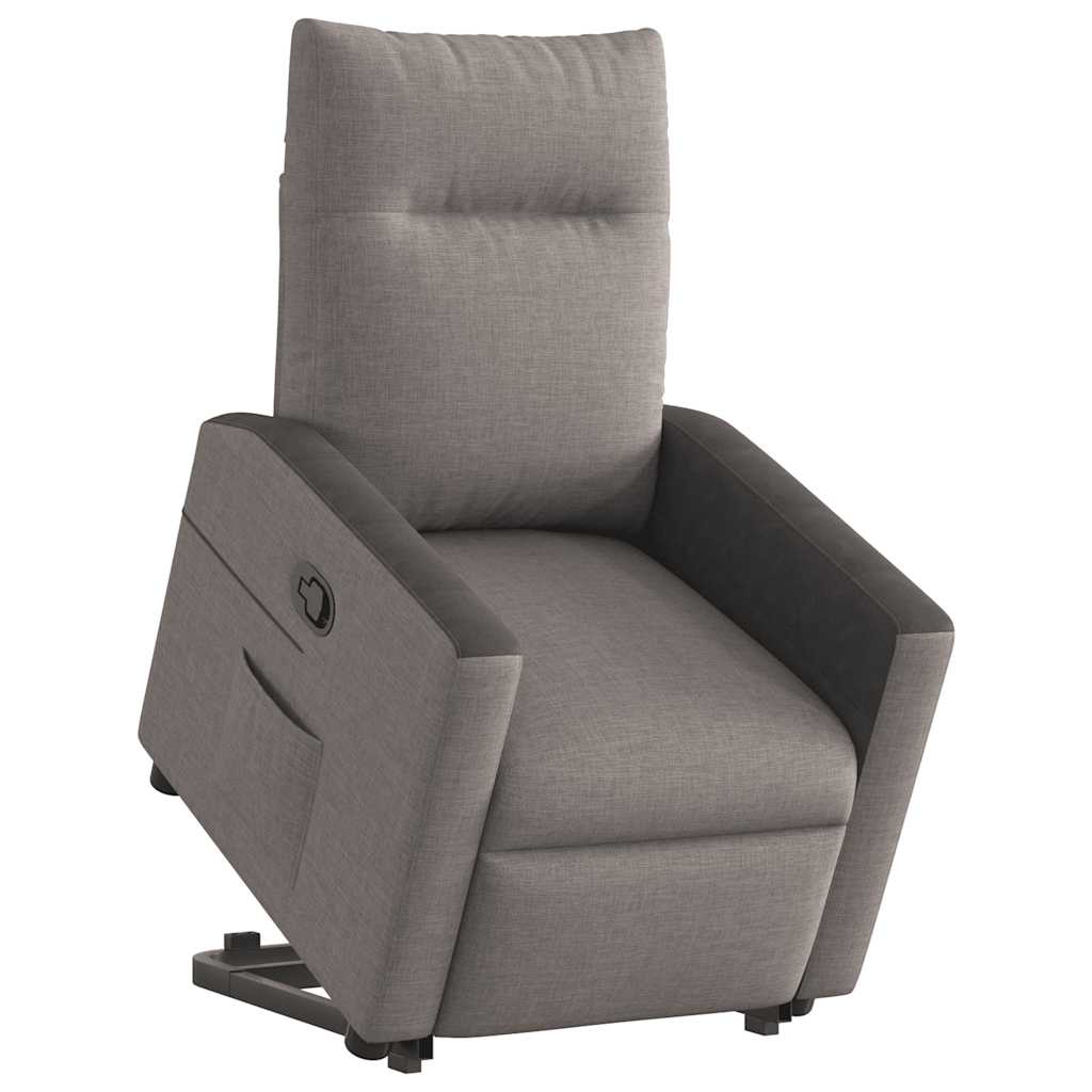 Fauteuil inclinable taupe tissu - XIOS