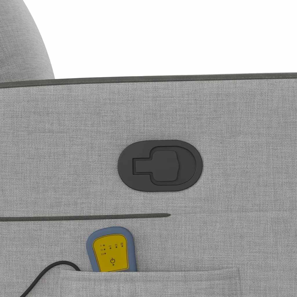 Fauteuil de massage inclinable gris nuage tissu - XIOS