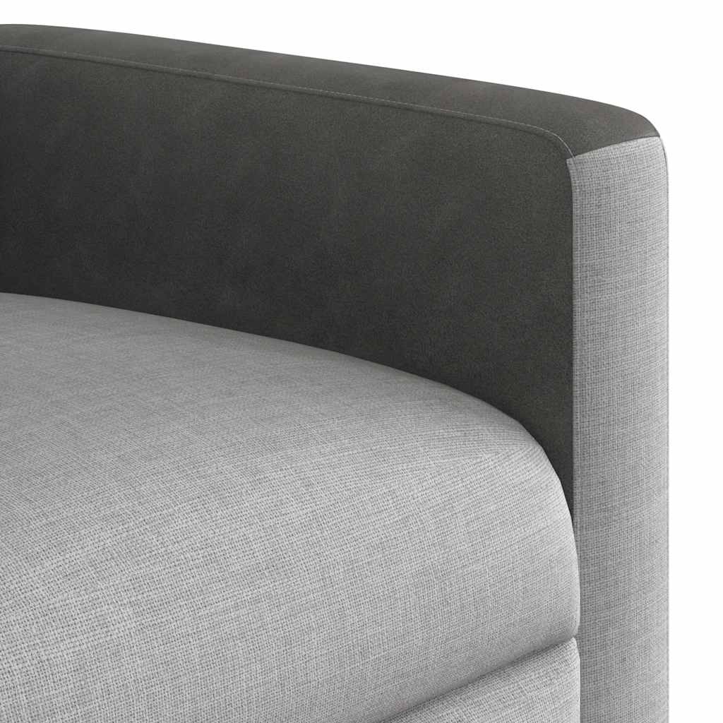 Fauteuil de massage inclinable gris nuage tissu