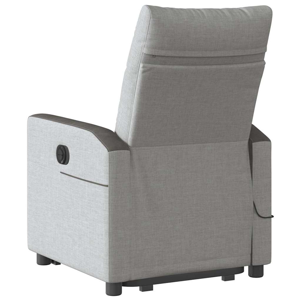 Fauteuil de massage inclinable gris nuage tissu - XIOS