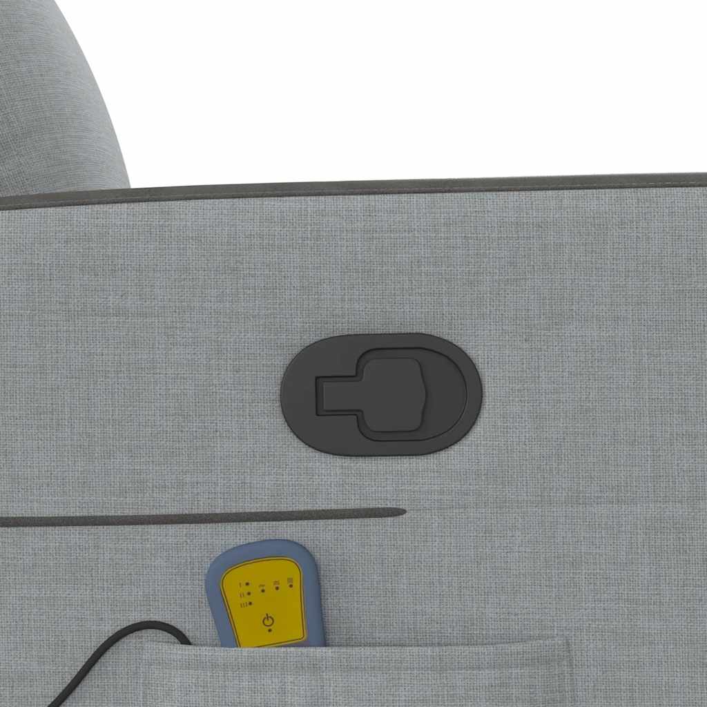 Fauteuil de massage inclinable Gris clair Tissu - XIOS