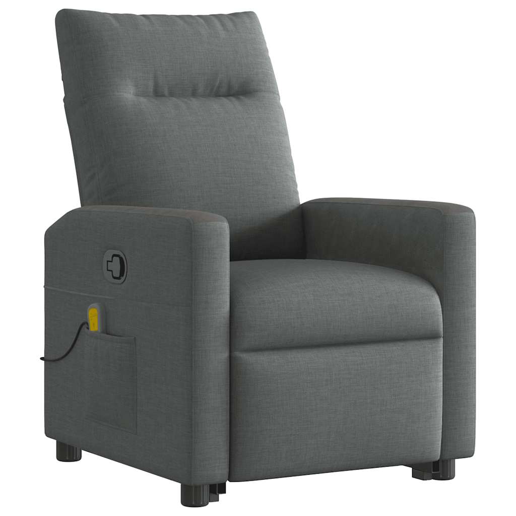 Fauteuil de massage inclinable Gris foncé Tissu - XIOS