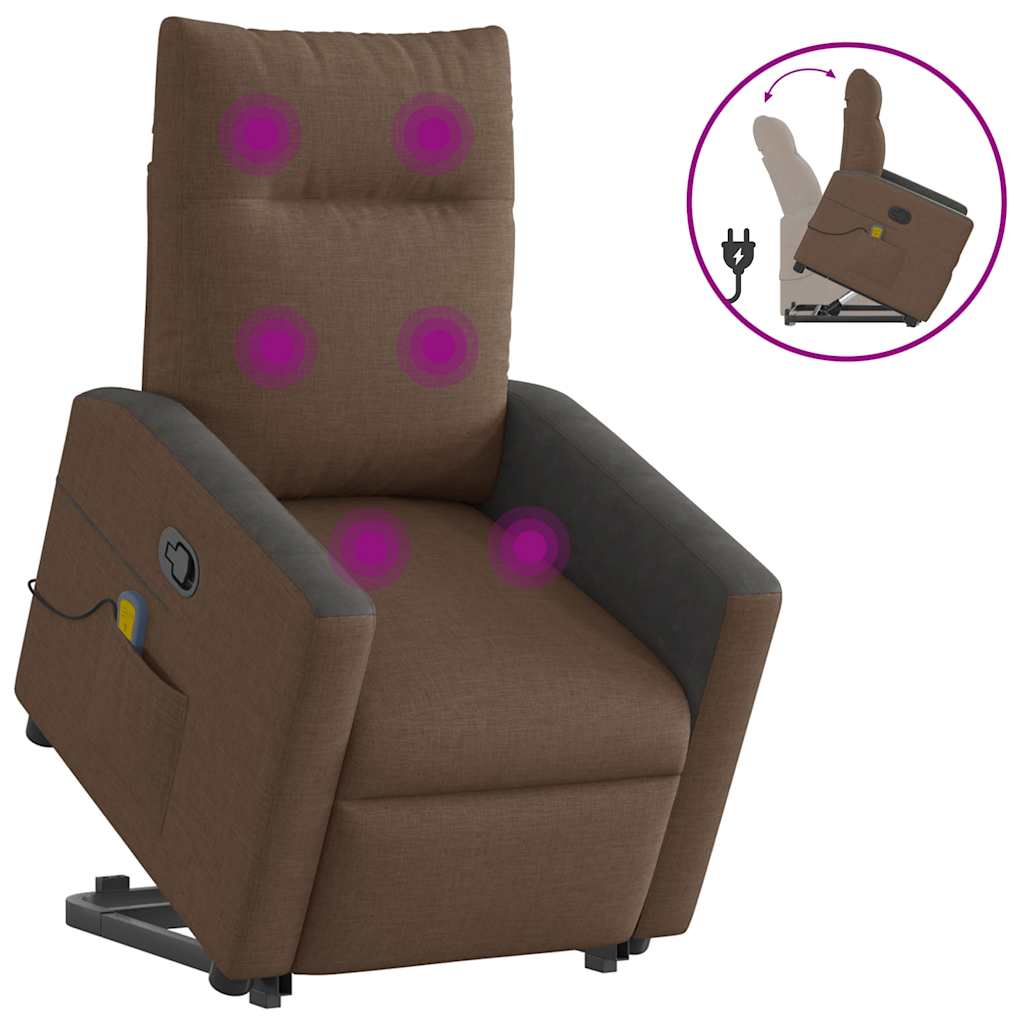 Fauteuil de massage inclinable Marron Tissu - XIOS