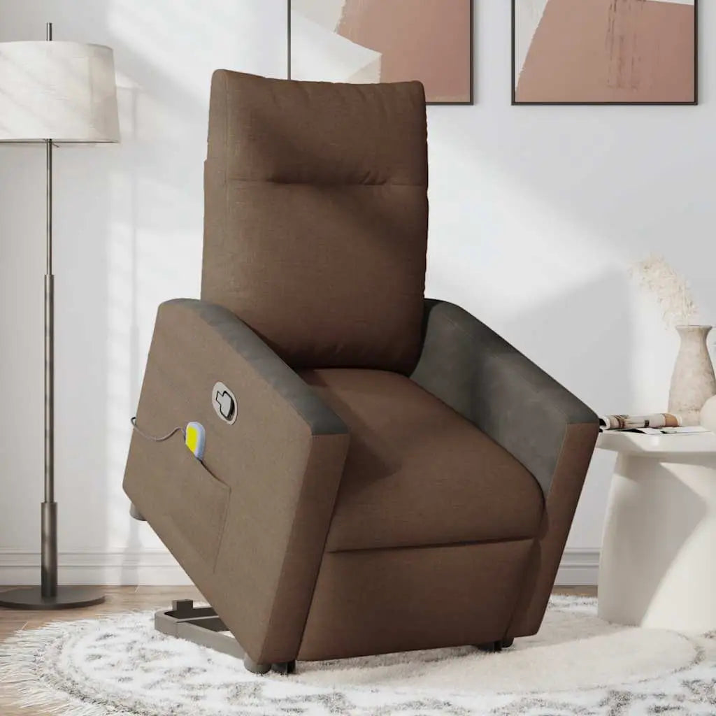 Fauteuil de massage inclinable Marron Tissu - XIOS