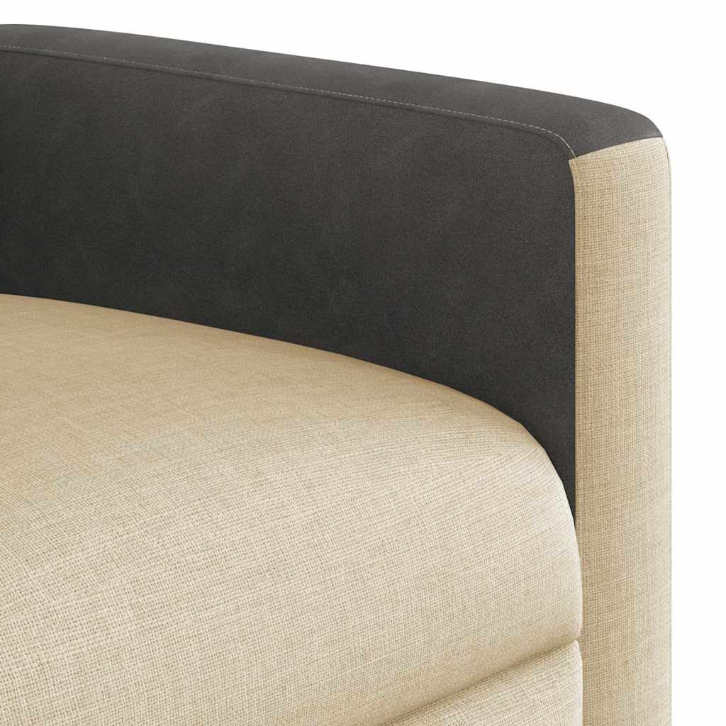 Fauteuil inclinable de massage Crème Tissu
