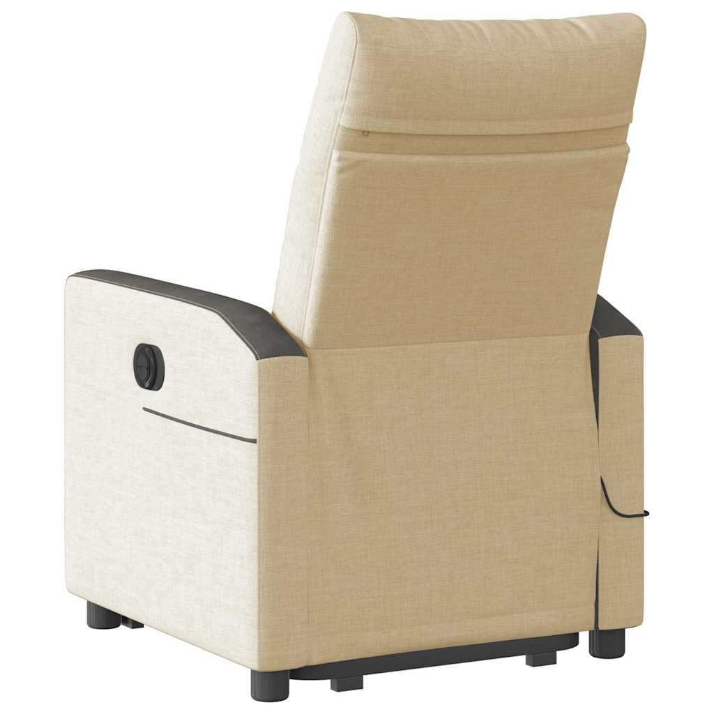 Fauteuil inclinable de massage Crème Tissu - XIOS