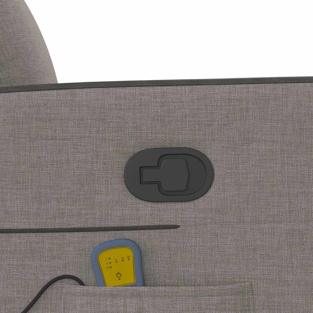 Fauteuil inclinable de massage Taupe Tissu - XIOS