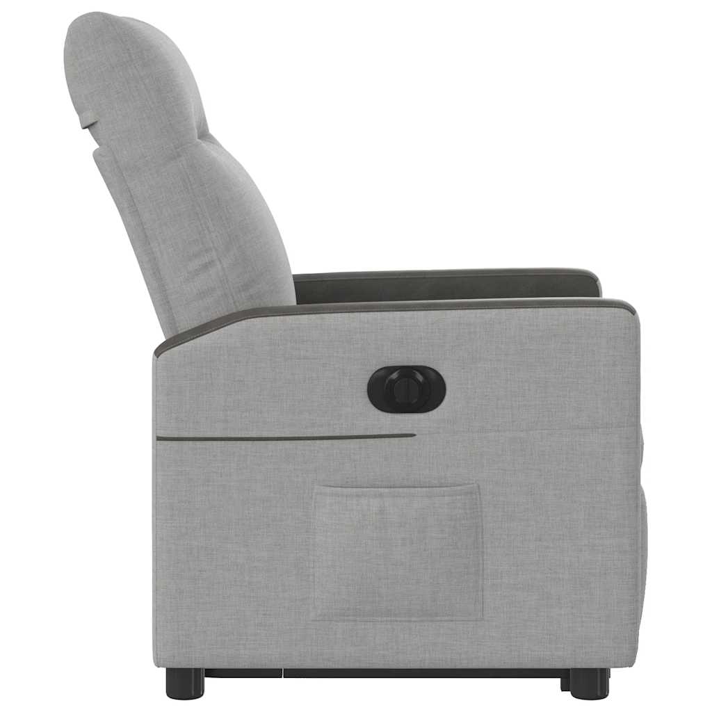 Fauteuil inclinable électrique gris nuage tissu - XIOS