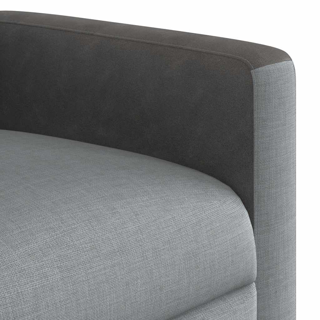 Fauteuil inclinable électrique gris clair tissu
