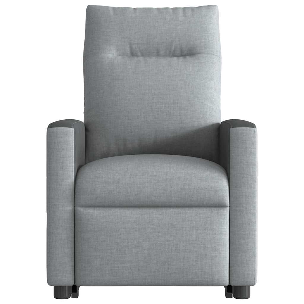 Fauteuil inclinable électrique gris clair tissu - XIOS