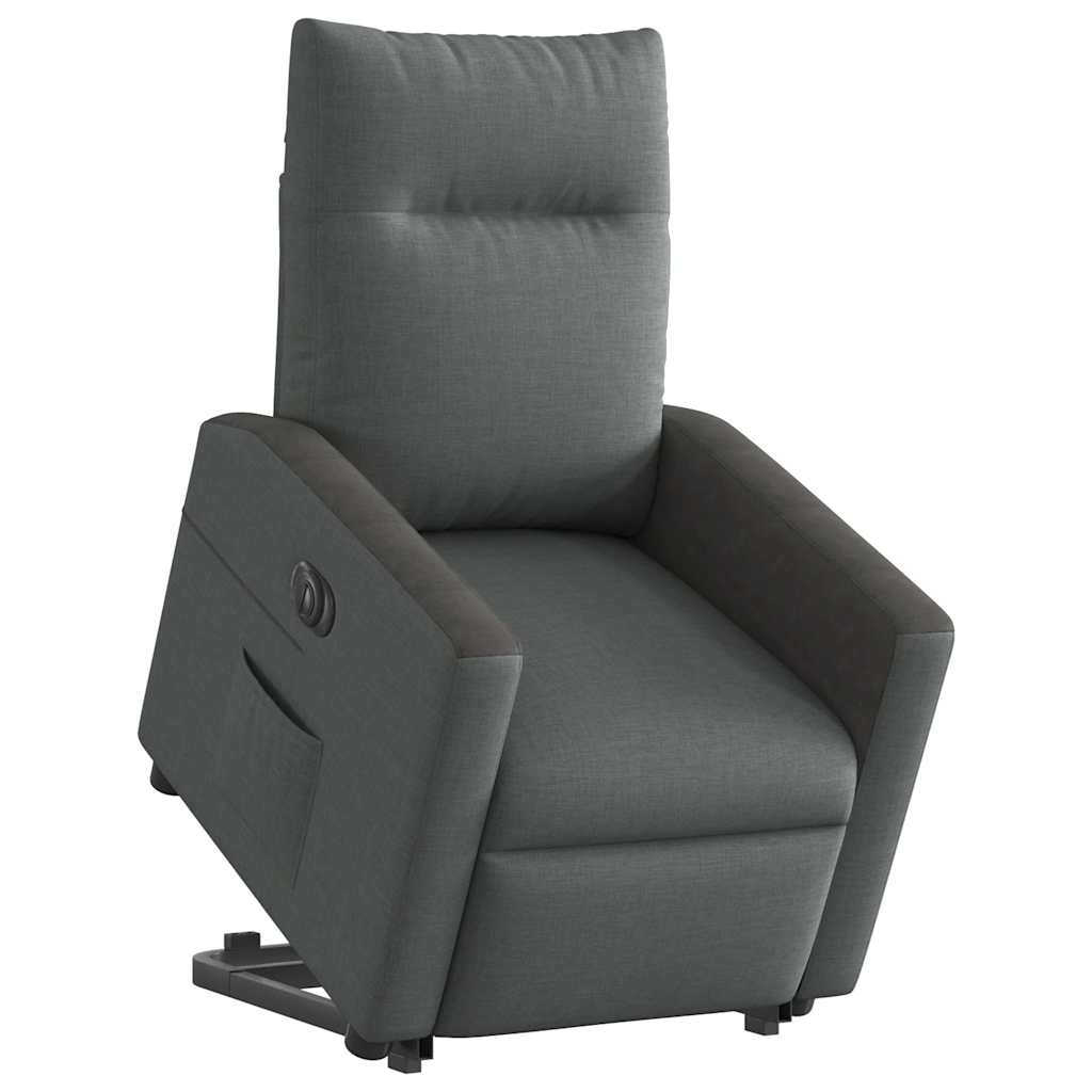 Fauteuil inclinable électrique gris foncé tissu - XIOS