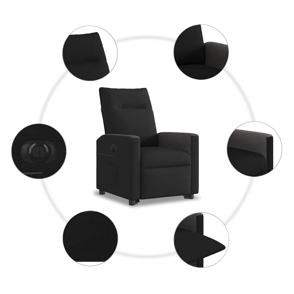 Fauteuil inclinable électrique noir tissu - XIOS