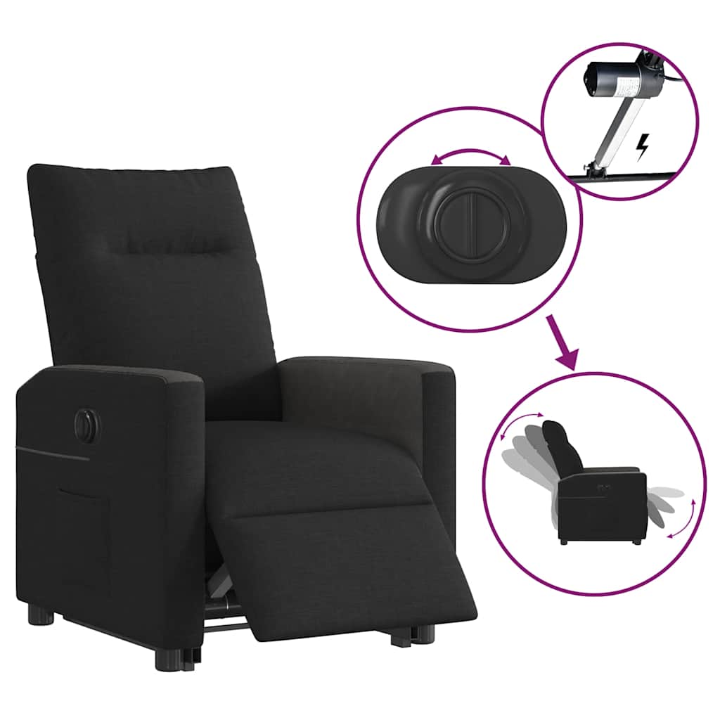 Fauteuil inclinable électrique noir tissu - XIOS