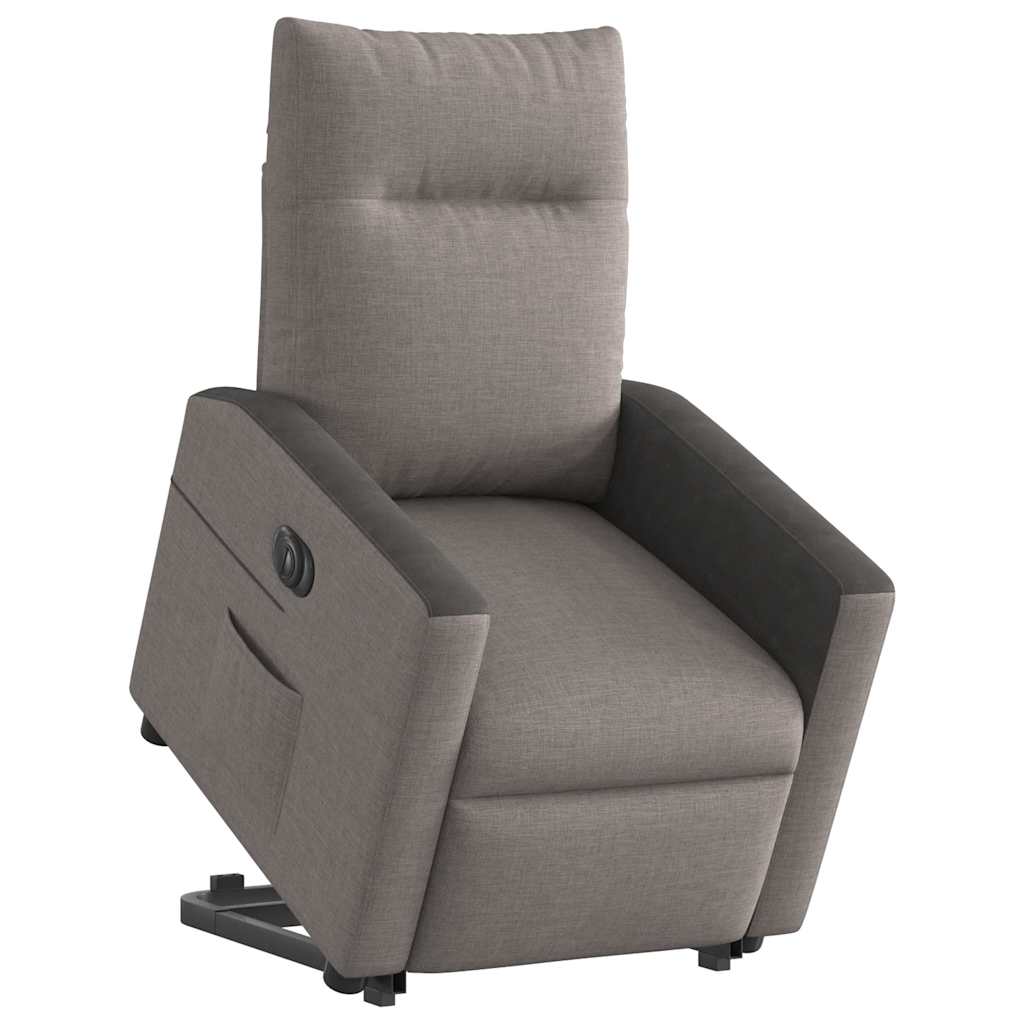 Fauteuil inclinable électrique taupe tissu - XIOS