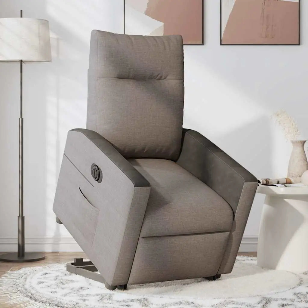 Fauteuil inclinable électrique taupe tissu - XIOS