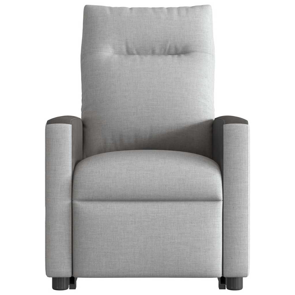 Fauteuil inclinable de massage électrique gris nuage tissu - XIOS