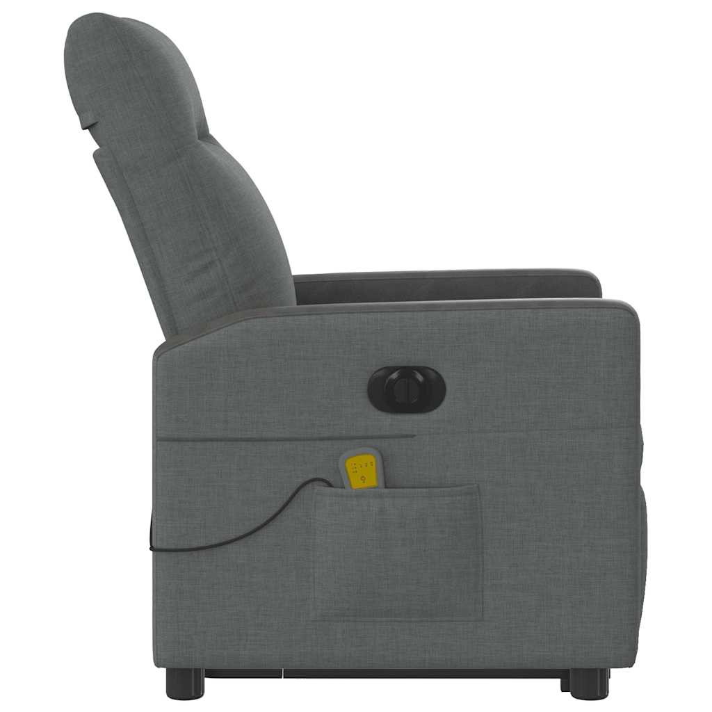 Fauteuil inclinable de massage électrique Gris foncé Tissu - XIOS