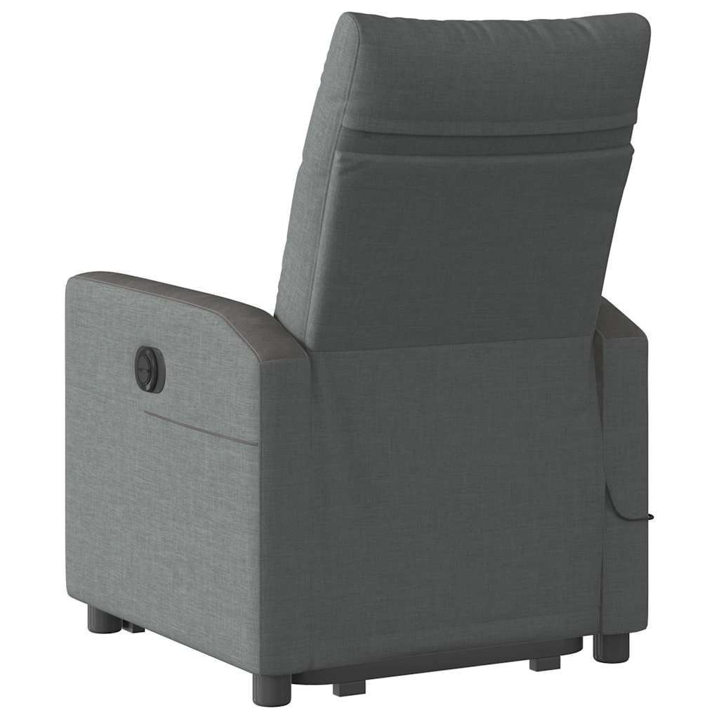 Fauteuil inclinable de massage électrique Gris foncé Tissu - XIOS