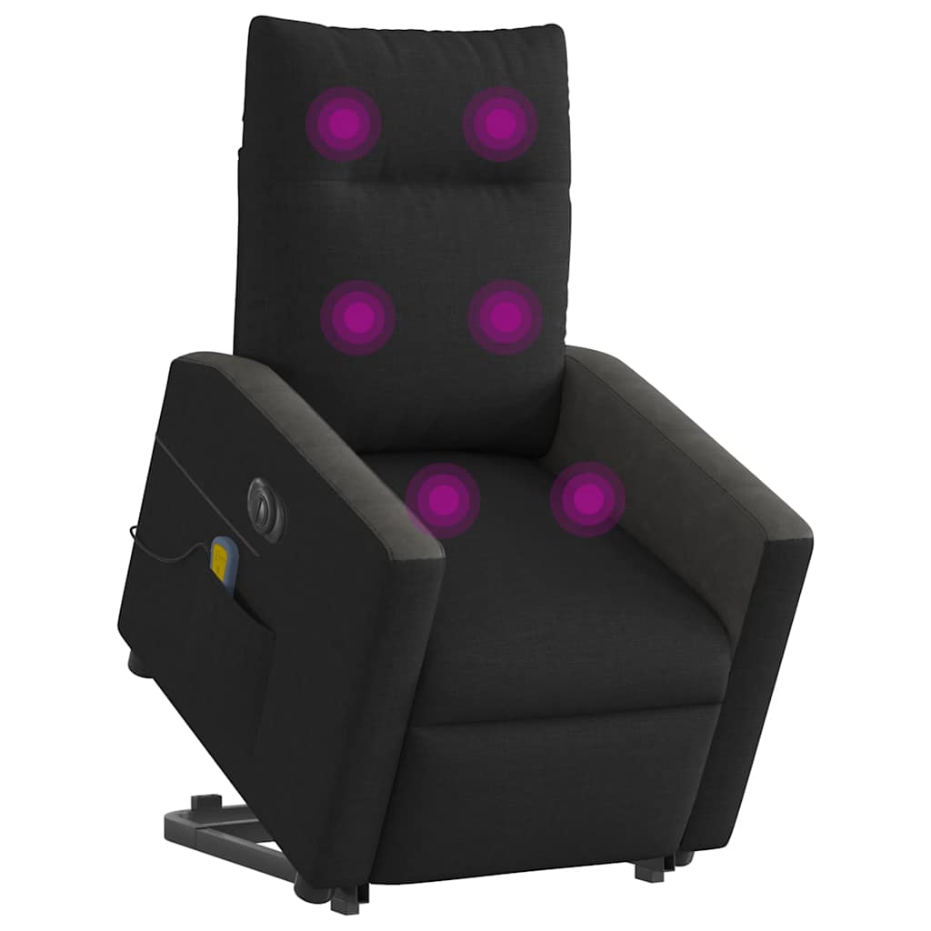 Fauteuil inclinable de massage électrique Noir Tissu - XIOS