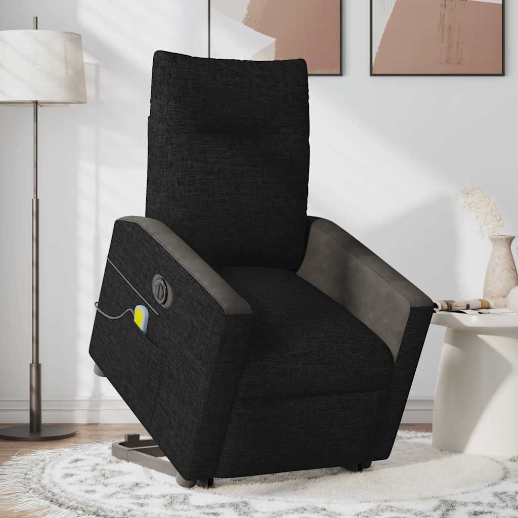 Fauteuil inclinable de massage électrique Noir Tissu - XIOS