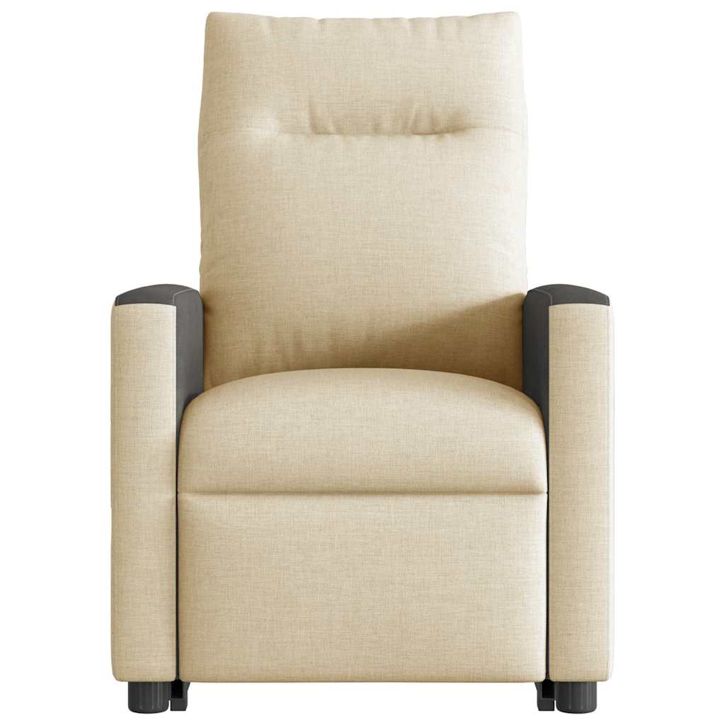 Fauteuil inclinable de massage électrique Crème Tissu - XIOS
