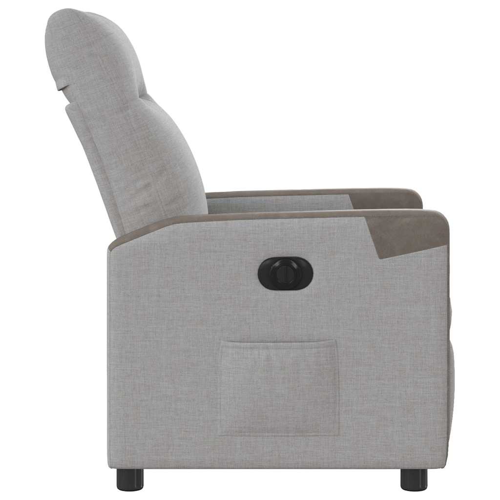 Fauteuil inclinable électrique gris nuage tissu - XIOS