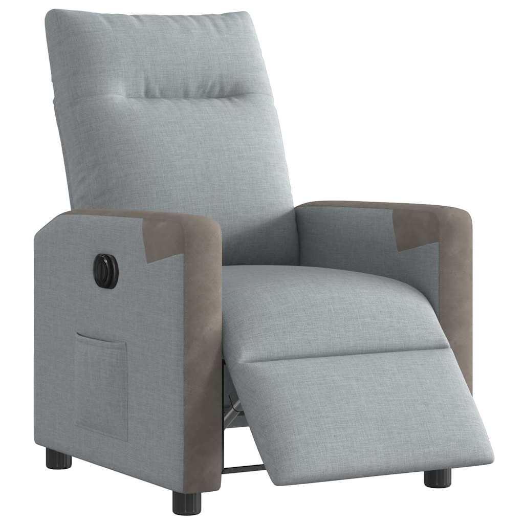 Fauteuil inclinable électrique Gris clair Tissu - XIOS