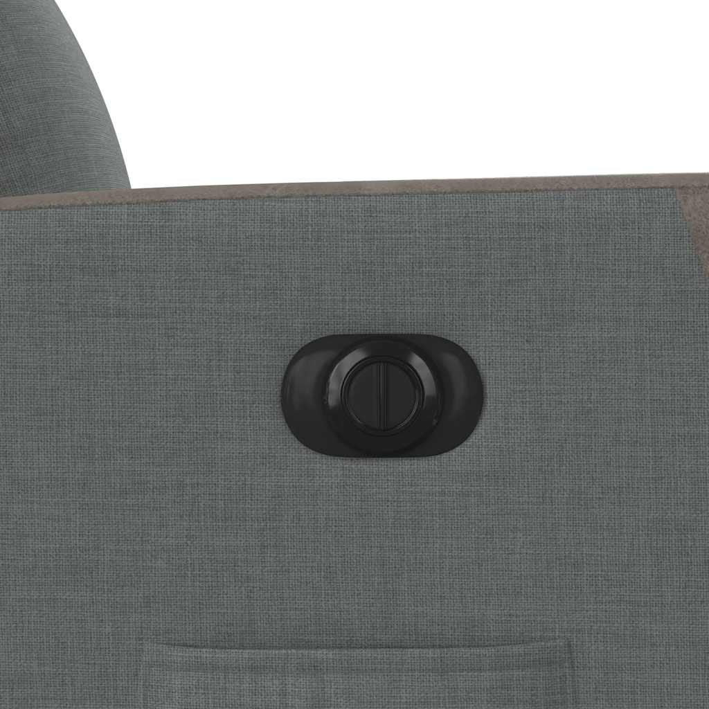 Fauteuil inclinable électrique Gris foncé Tissu