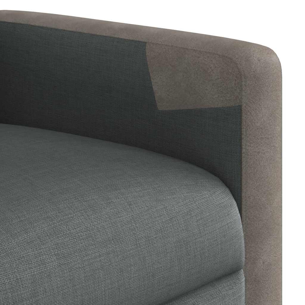 Fauteuil inclinable électrique Gris foncé Tissu
