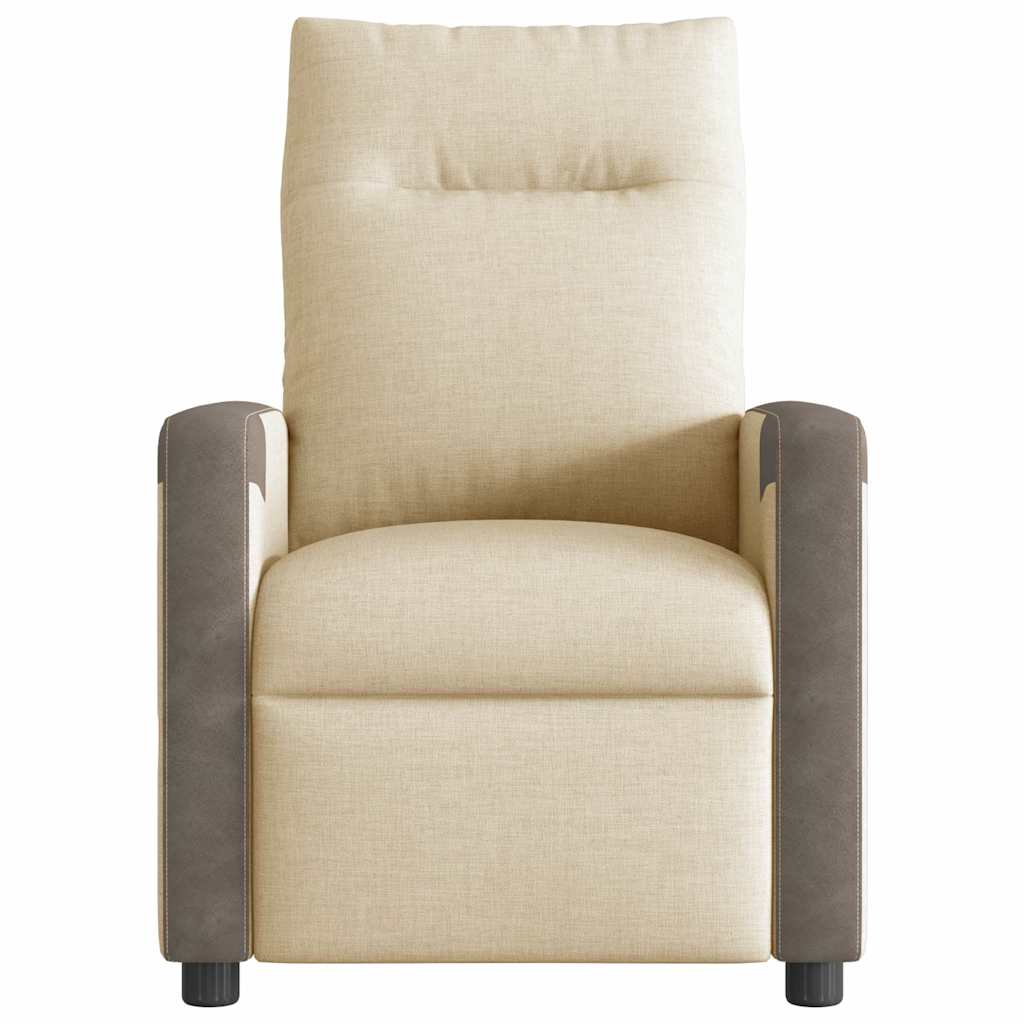 Fauteuil inclinable électrique Crème Tissu - XIOS