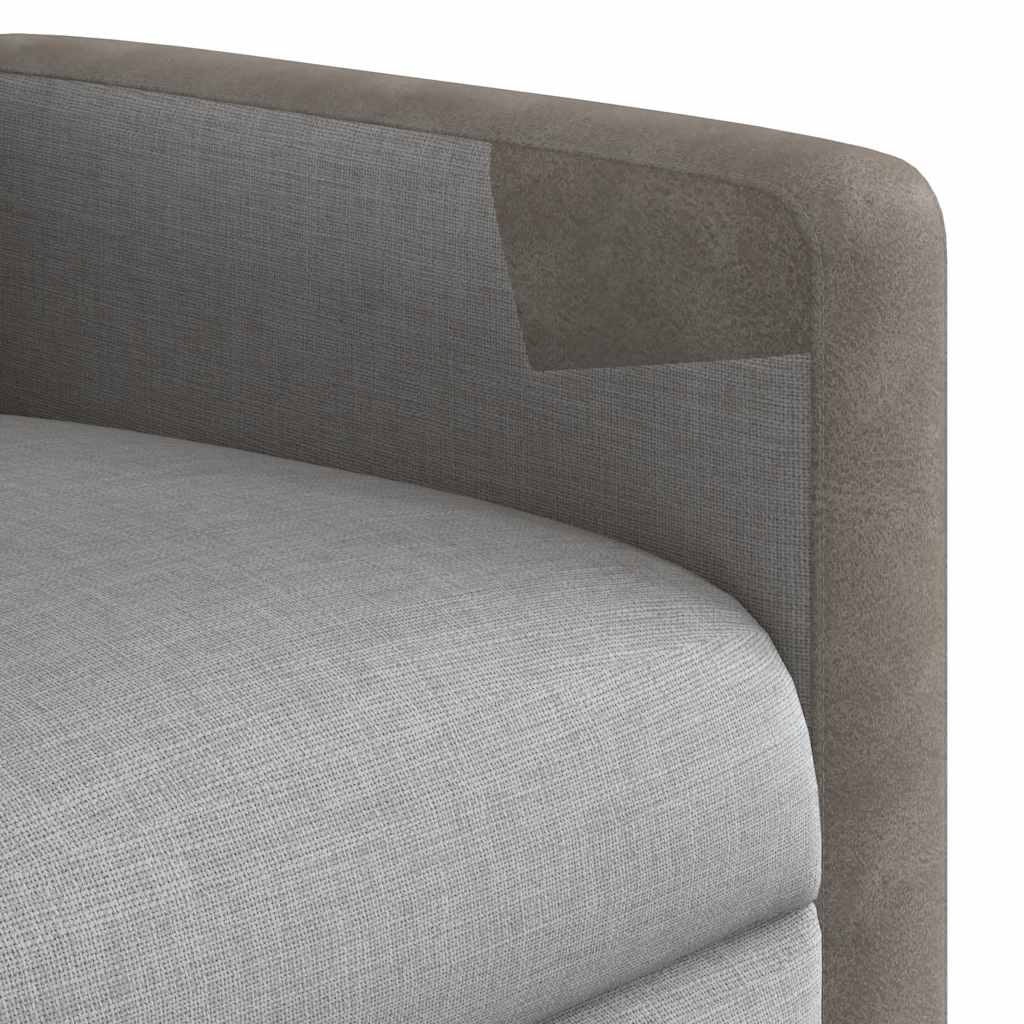 Fauteuil de massage inclinable électrique gris nuage tissu