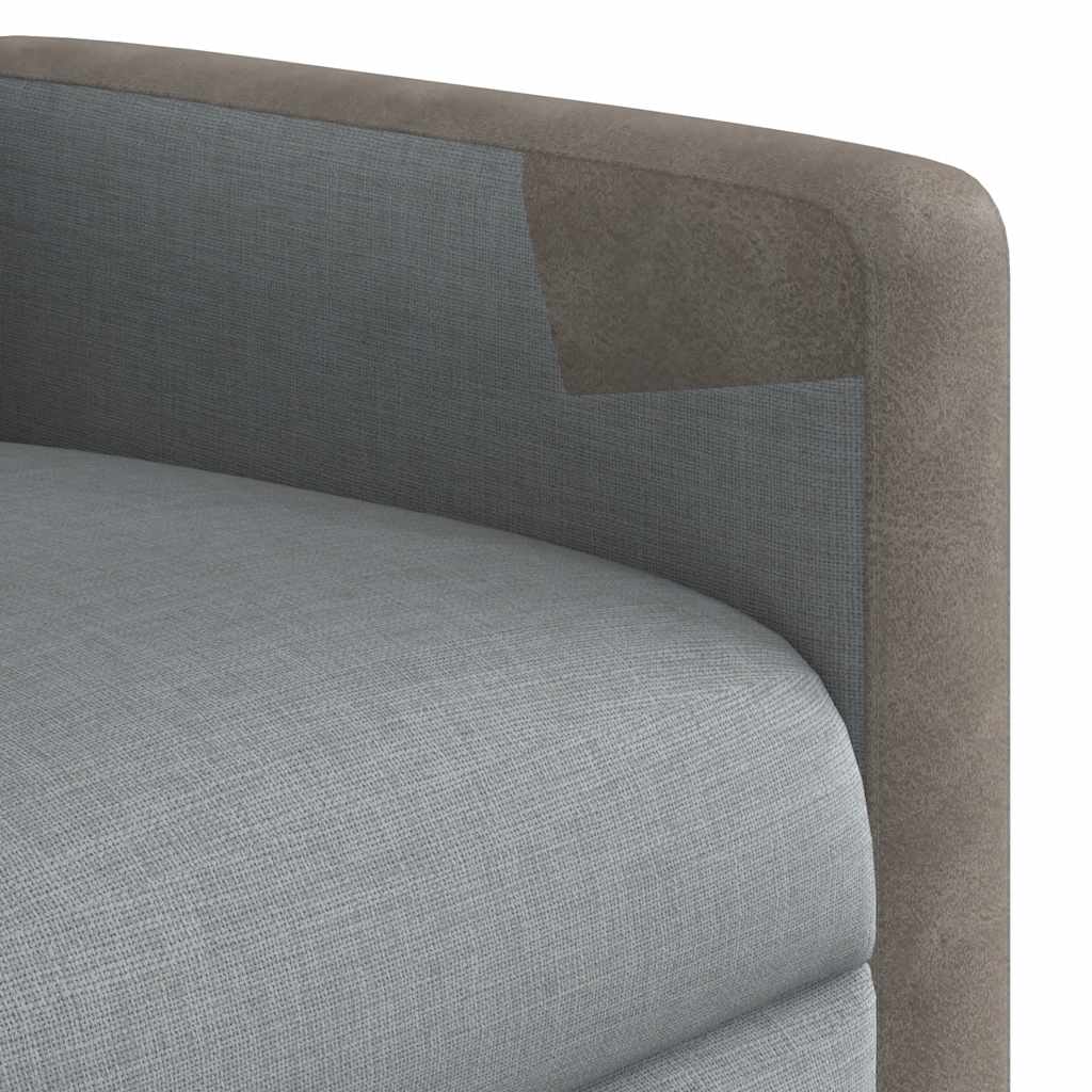 Fauteuil de massage inclinable électrique gris clair tissu - XIOS