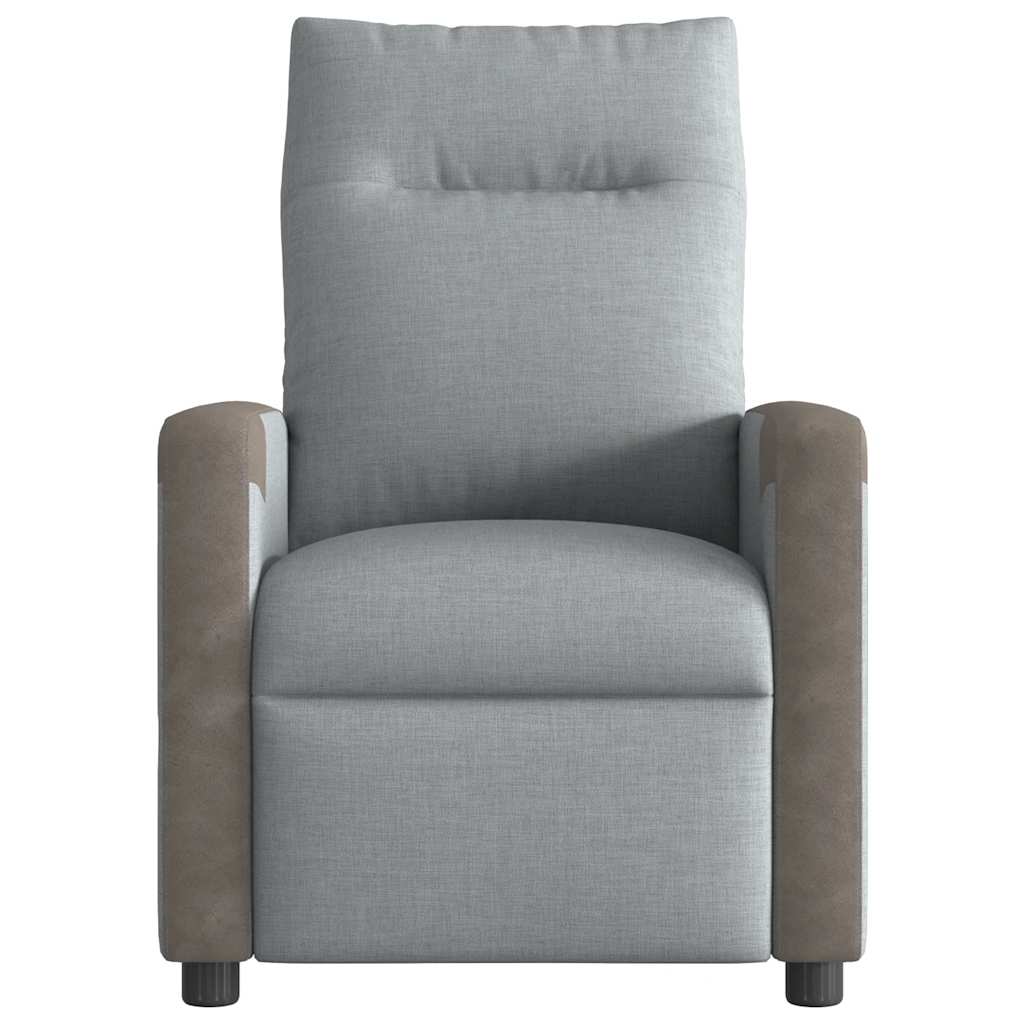 Fauteuil de massage inclinable électrique gris clair tissu - XIOS