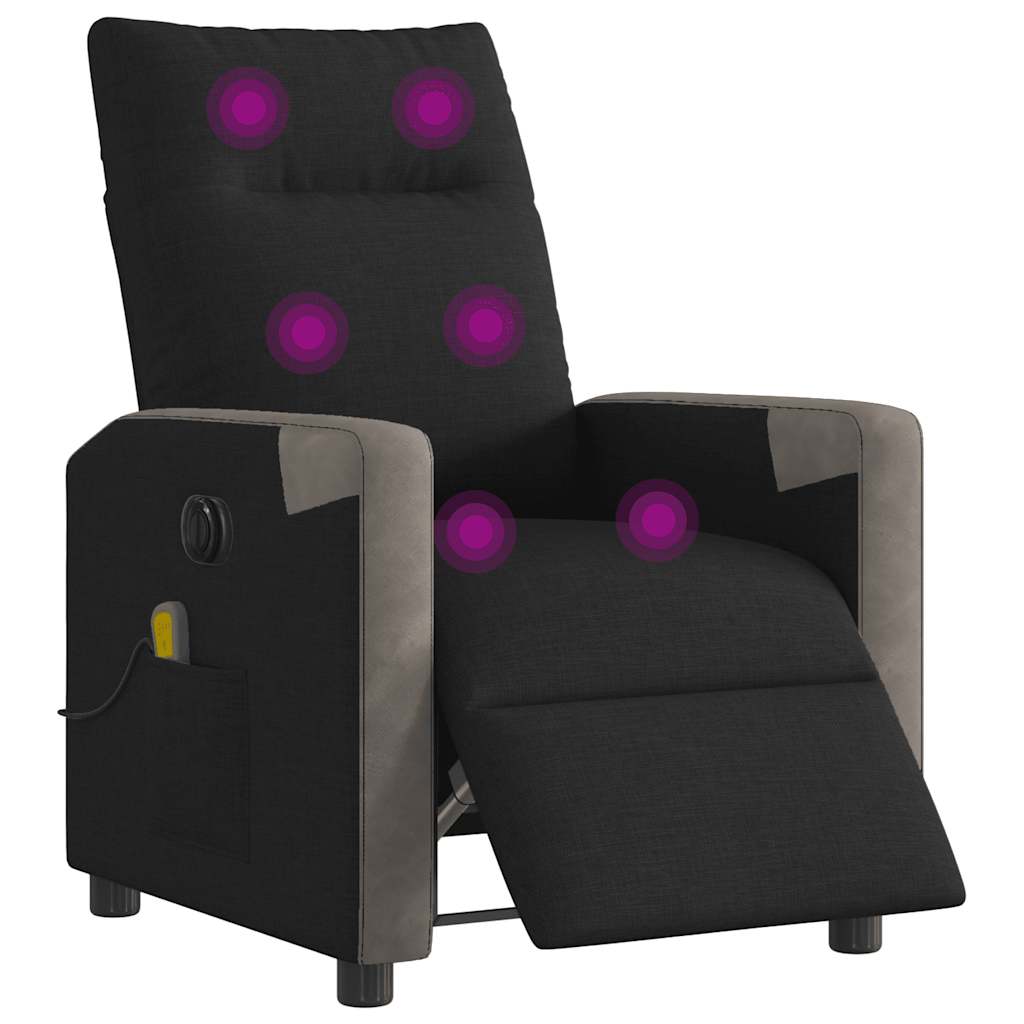 Fauteuil de massage inclinable électrique Noir Tissu - XIOS
