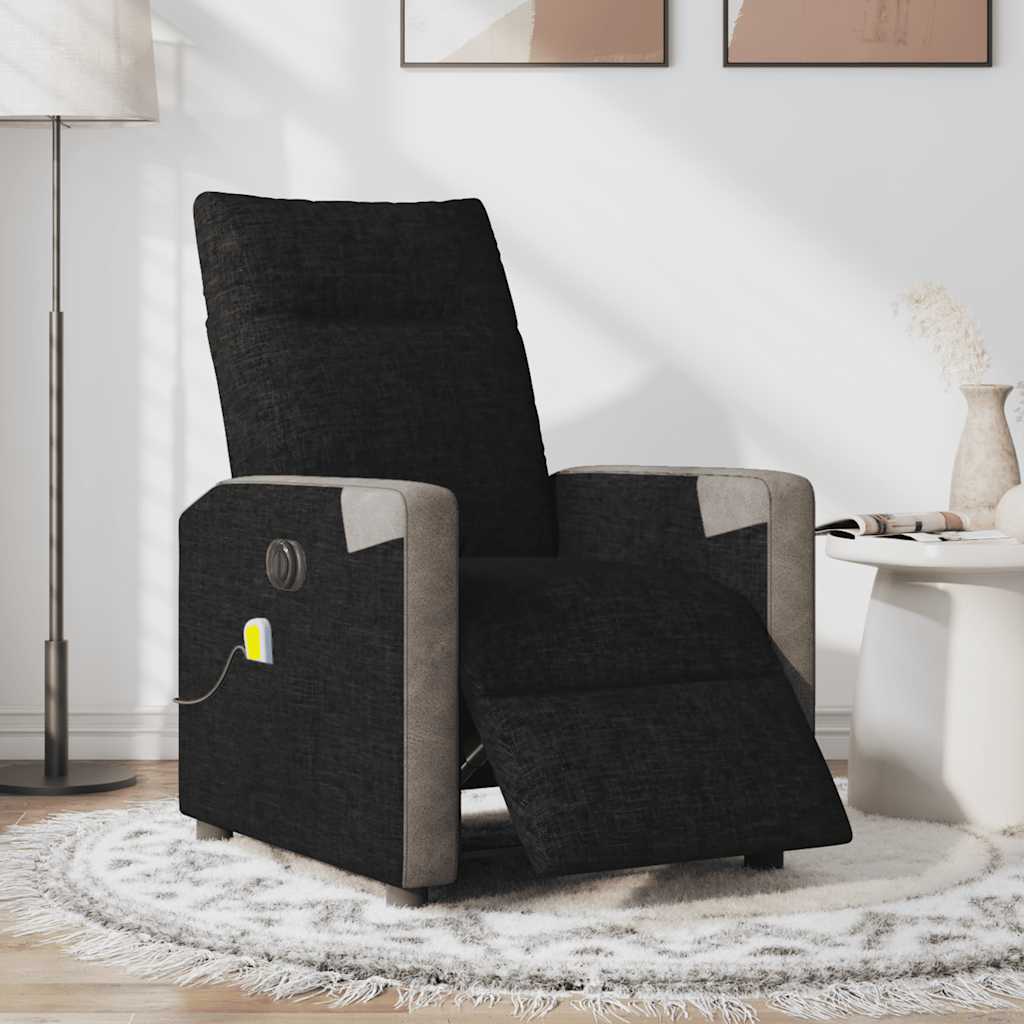 Fauteuil de massage inclinable électrique Noir Tissu - XIOS