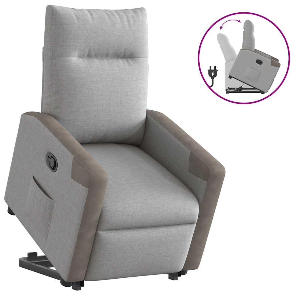 Fauteuil inclinable gris nuage tissu - XIOS