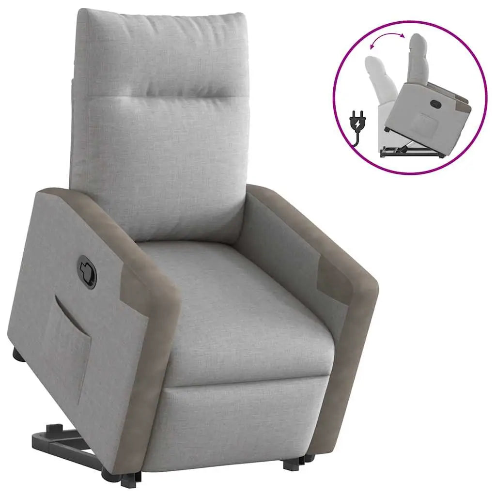 Fauteuil inclinable gris nuage tissu - XIOS