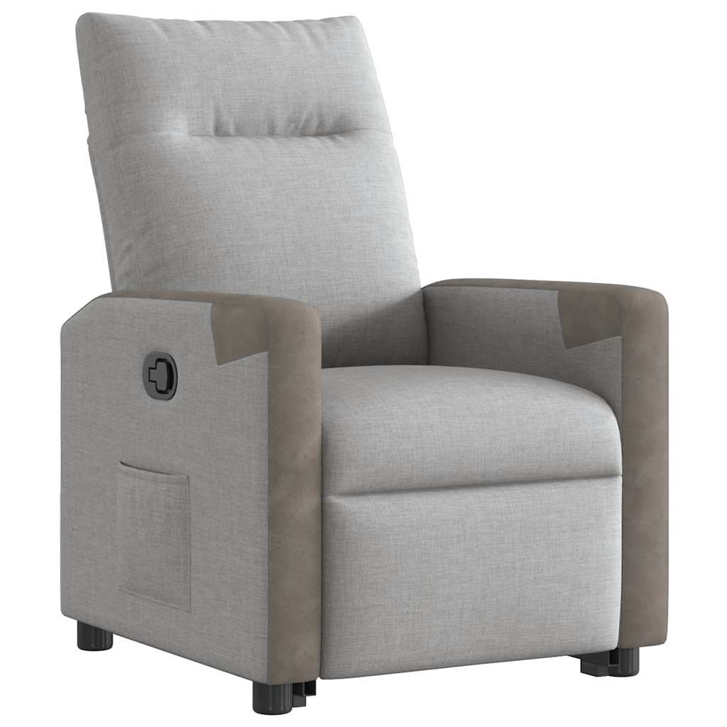 Fauteuil inclinable gris nuage tissu - XIOS