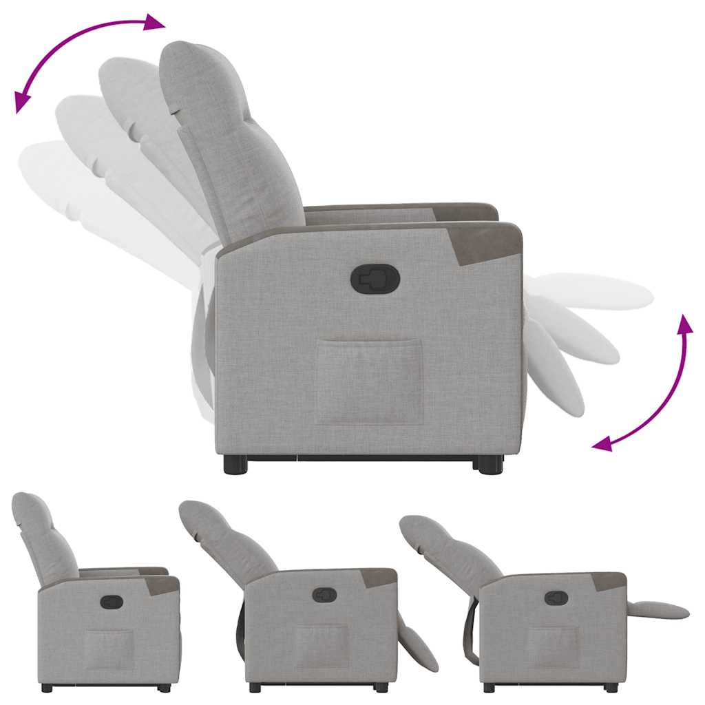 Fauteuil inclinable gris nuage tissu - XIOS