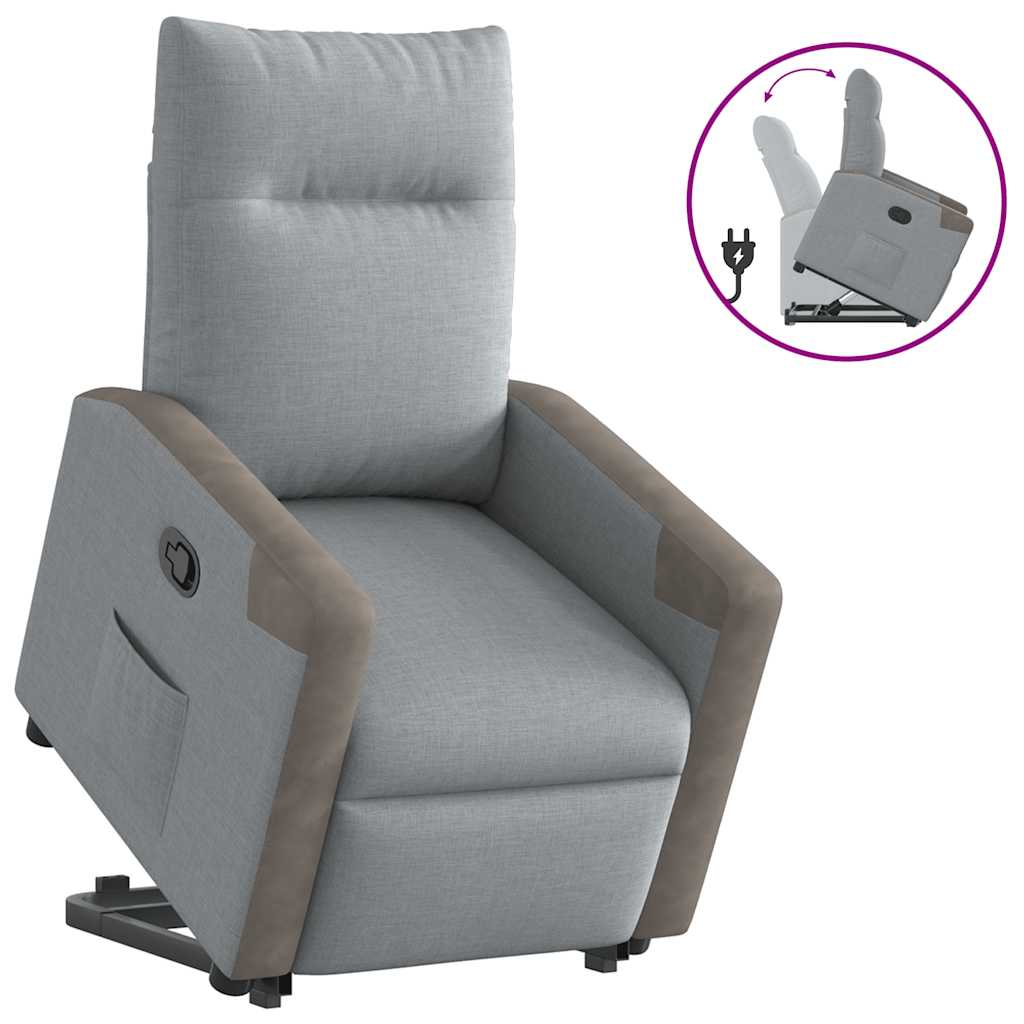 Fauteuil inclinable Gris clair Tissu - XIOS
