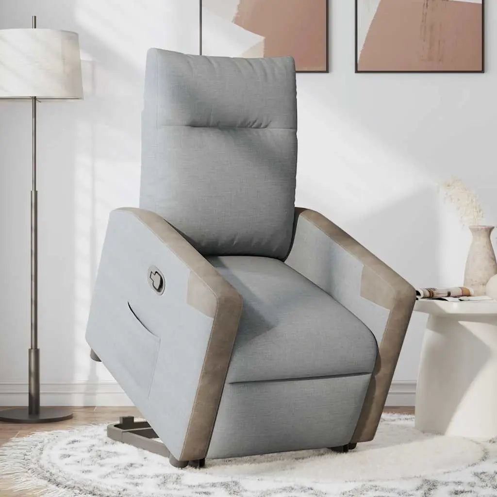 Fauteuil inclinable Gris clair Tissu - XIOS