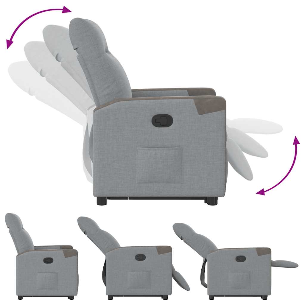 Fauteuil inclinable Gris clair Tissu - XIOS
