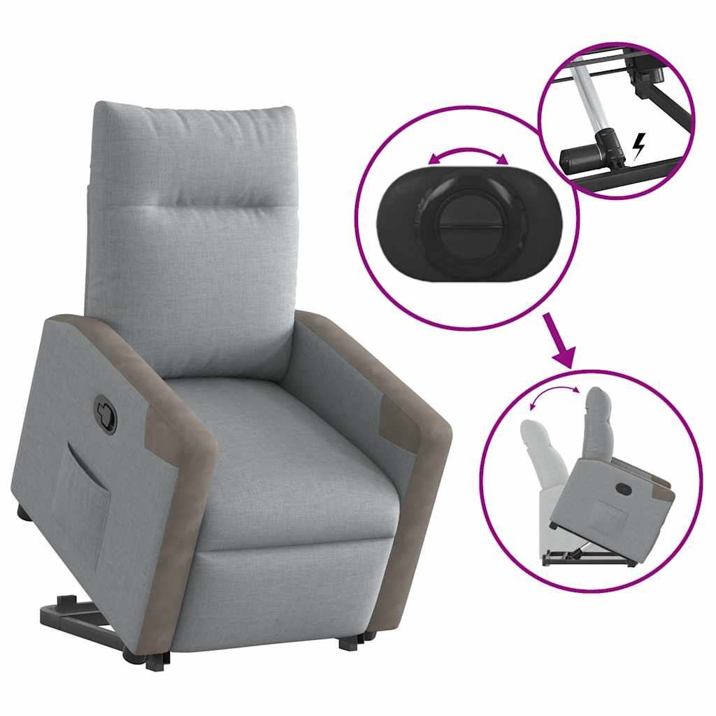 Fauteuil inclinable Gris clair Tissu - XIOS