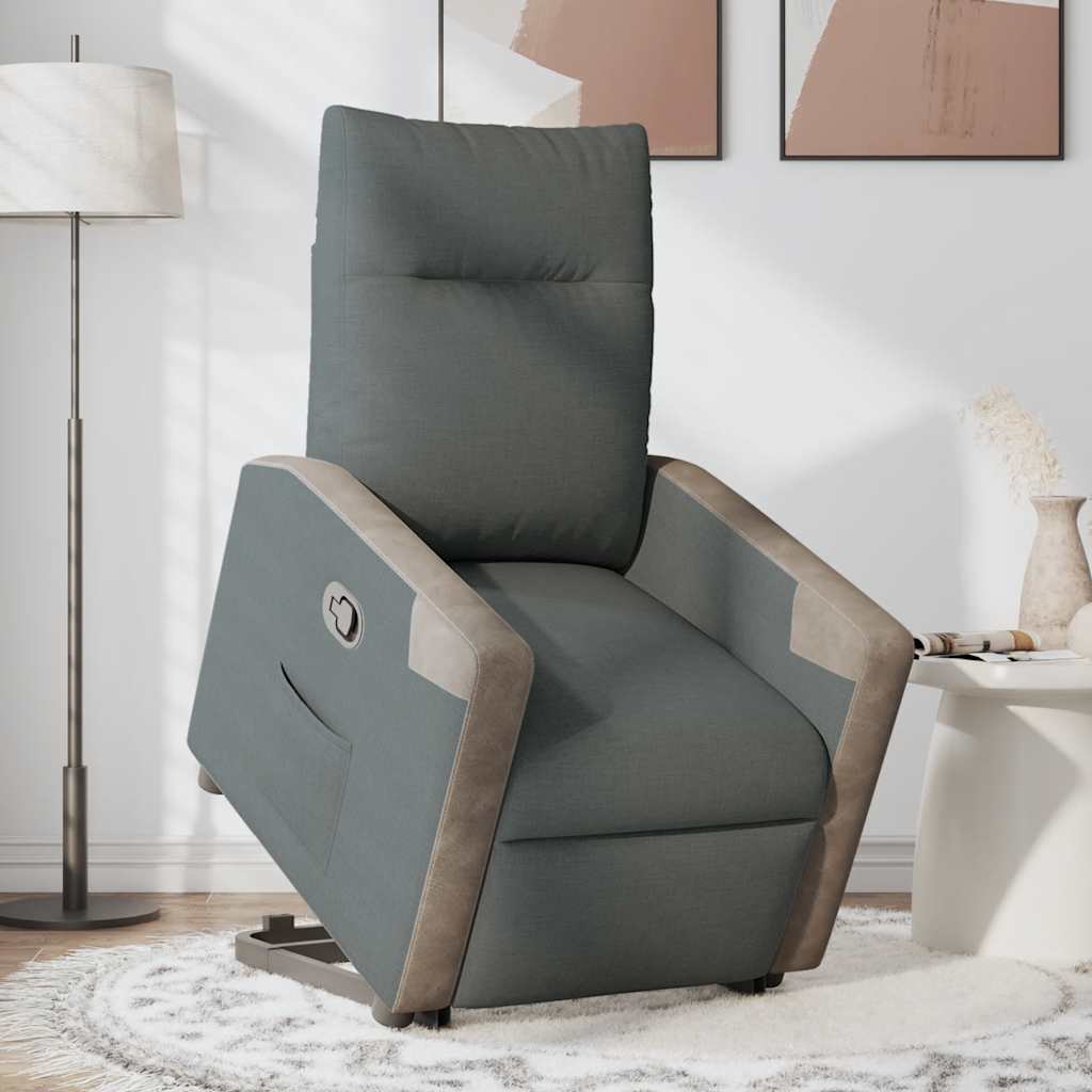 Fauteuil inclinable Gris foncé Tissu - XIOS
